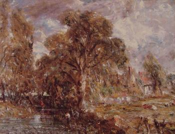John Constable : Scene on a River